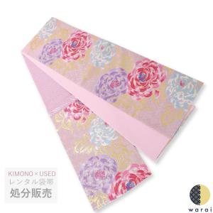 30%OFFで￥19800→13860 振袖用 袋帯 西陣 ピンク 桜 ダイヤ