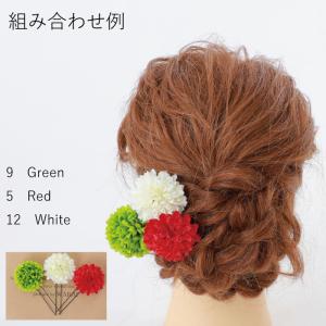 髪飾り ピンポンマム コサージュ ヘアーアクセ...の詳細画像4