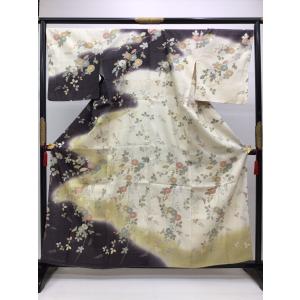 平和屋着物●豪華振袖　紅型　流水花文　正絹　逸品　DABA4923az 平和屋着物○本場琉球紅型 訪問着 流水花鳥文 正絹 逸品 AAAU8131zg