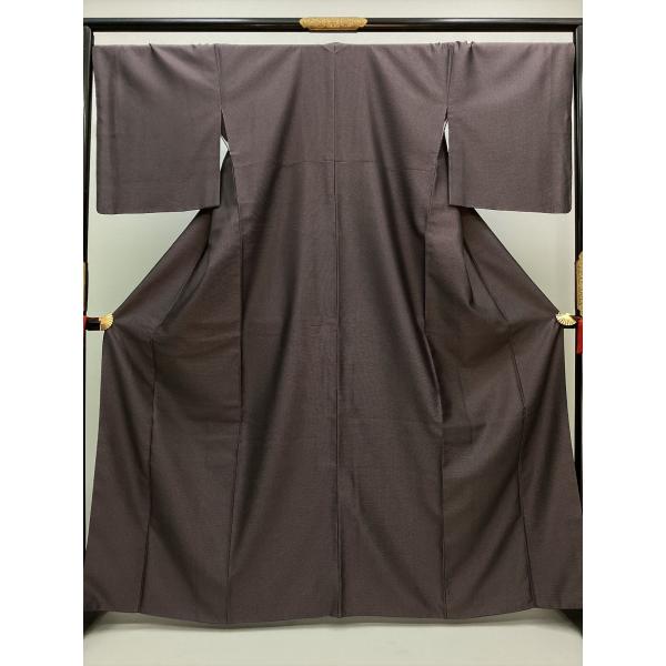 お召江戸小紋 紬 つむぎ 良品 中古 角通し 紫系 正絹 裄69.5cm レディース 女性 和服 和...