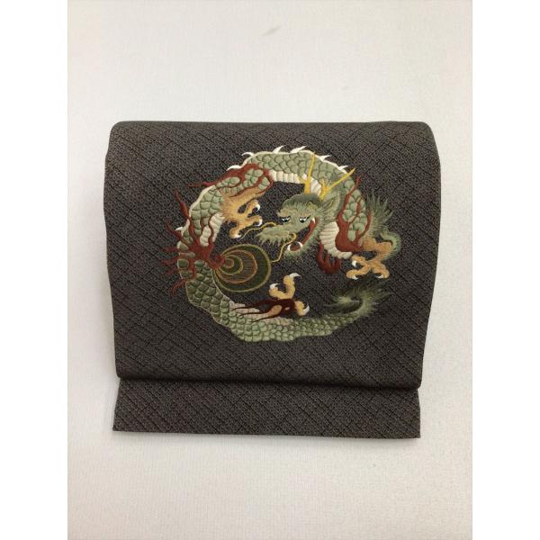 刺繍袋帯 袋帯 帯 良品 正絹 中古 龍 瑞雲 レディース 女性 着物 和服 和装 30代 40代 ...