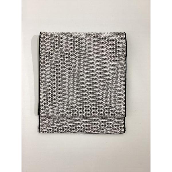 刺子八寸名古屋帯 モノトーン 良品 中古 絹 レディース 女性 着物 おしゃれ 名古屋帯 和服 和装...