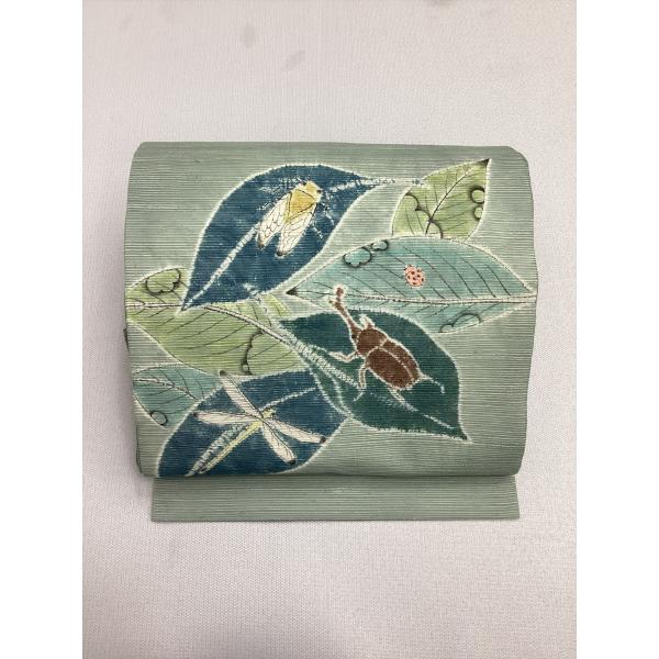 帯 名古屋帯 夏 絽紬染め名古屋帯 正絹 良品 中古 レディース 女性 着物 30代 40代 50代...