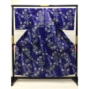 着物 浴衣 絞りゆかた 夏 未使用 中古 蝶柄...の詳細画像3