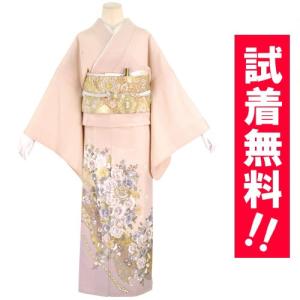 ブランド桂由美/花ロマン 色留袖 レンタル ８８３番 ２０点フルセットレンタル 往復送料無料｜kimono-world