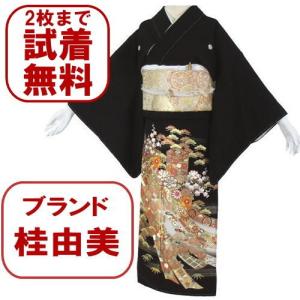 桂由美 黒留袖レンタル ０９５番　２０点フルセットレンタル 往復送料無料 【kum】
