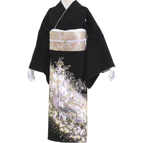 桂由美　黒留袖レンタル ２２２３番　フルセットレンタル 往復送料無料 【kuf】