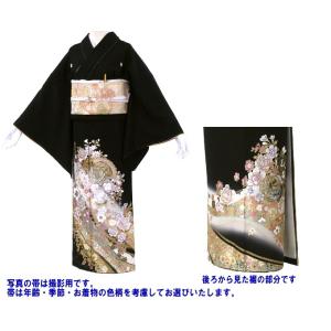 桂由美 花の訪れ 黒留袖レンタル 362番 2...の詳細画像1