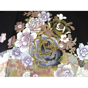 桂由美 花の訪れ 黒留袖レンタル 362番 2...の詳細画像5