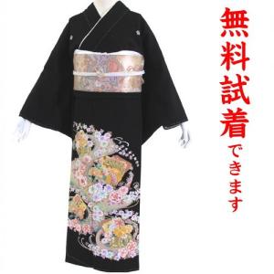 黒留袖レンタル ３７８番　２０点フルセットレンタル 往復送料無料 【kuf】