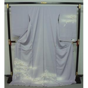 山口美術織物』刺繍訪問着 1424 錦繍御衣 青褐色 花 未仕立て : きもの