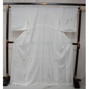 山口美術織物』刺繍訪問着 1424 錦繍御衣 青褐色 花 未仕立て : きもの