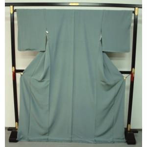 正絹色無地 一つ紋入れ(抜き紋）(ミシン縫い紋） : きもの 遊着