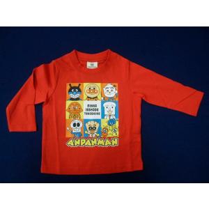 新品　100　アンパンマン　長袖Tシャツ　赤　レターパック発送（代引き不可）OA3408