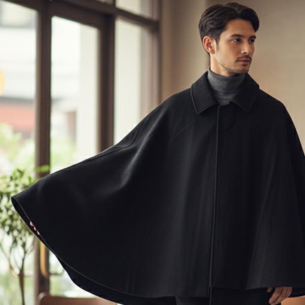 トンビコート Lサイズサイズ【日本製】カシミア混 着物 コート トンビ カシミヤ メンズ 紳士 男性...