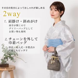 浴衣 巾着バッグ ショルダー 手持ち レース ...の詳細画像3