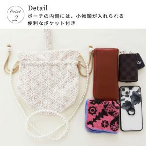 浴衣 巾着バッグ ショルダー 手持ち レース ...の詳細画像5