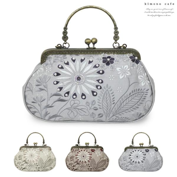 バッグ パール＆ビーズ 花 レトロ 楕円型 卒業式 バッグ 袴 成人式 卒業式 ベージュ クリーム ...