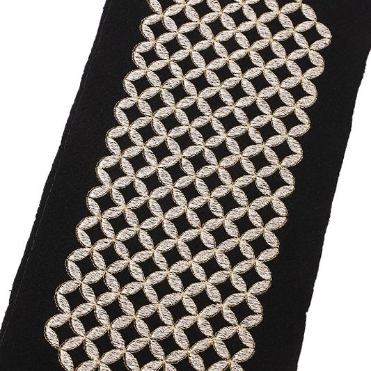 半衿 振袖 成人式 半襟 刺繍 黒地 銀 七宝 金糸 ちりめん おしゃれ 半衿 シルエリー Ｓｉｌｅ...