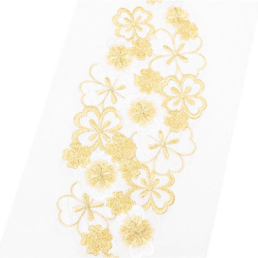 半衿 白 振袖 訪問着 成人式 礼装用 刺繍 金糸 黒留袖 色留袖 桜 鹿の子絞り シルエリー Ｓｉ...