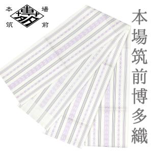博多織 日本製 半巾帯 金証紙 正絹 本場筑前博多織 単衣 半幅帯