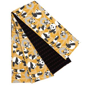 半幅帯 浴衣帯 ゆかた帯 桐生織 ポリエステル 黄色