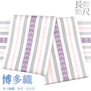 博多 半幅帯 夏 紗 正絹 本場筑前 博多織 15547 金証紙 日本製 単衣 四