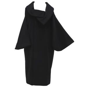 和装コート 黒地 ブラック カシミヤ カシミア100% 深喜カシミヤ ロング