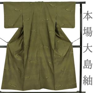 中古 本場 大島紬 着物 リサイクル カジュアル 正絹 泥大島 7