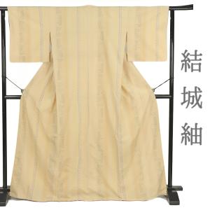 仕立て無料！ 美リペア 重要無形文化財 本場結城紬 100亀甲 地機