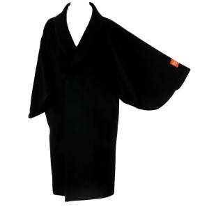 和装コート カシミヤ カシミア 混 黒地 ブラック ロング フリーサイズ