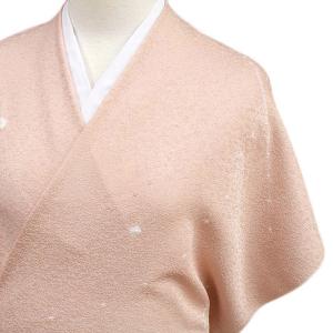 色無地 正絹 反物 万葉色花火 薄 淡 桃色 ピンク ピンクベージュ 花