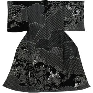 訪問着 手刺繍 正絹 水色 桜 未仕立て 仮絵羽 フォーマル 礼装用 着物