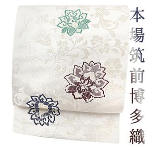 名古屋帯 博多織 八寸 八寸名古屋帯 本場筑前博多織 正絹 薄黄色