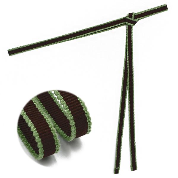 帯締め 三分紐 三分締め 真田紐 木綿 緑 黄緑 茶色 焦げ茶 カジュアル 洒落着用 渋い かっこい...