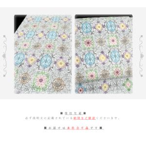 名古屋帯 江戸紅型 夏物 カジュアル グレー ...の詳細画像1