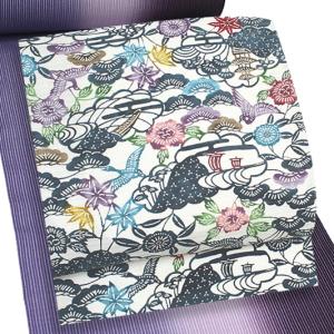 中古 名古屋帯 本場 琉球紅型 リサイクル 新古品 仕立て上がり