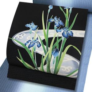 名古屋帯 夏物 カジュアル 十日町友禅 秀美 未仕立て 正絹 絽塩瀬 染帯