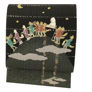 京袋帯 名古屋帯 WA・KKA WAKKA ワッカ 「風にゃん雷にゃん」 正絹