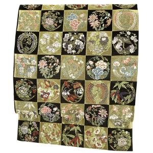 山下織物◇招福宝尽くし◇黒地逸品袋帯◇はたなか : はたなか呉服店