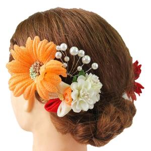 髪飾り 成人式 赤 振袖 袴 花 浴衣 夏祭り ...の商品画像