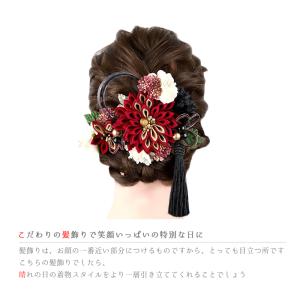 髪飾り 成人式 つまみ細工 水引 シフォンジョ...の詳細画像1