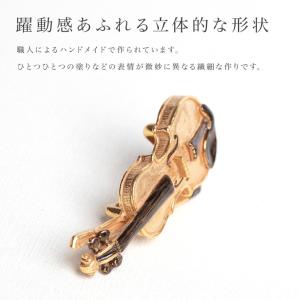 帯留め バイオリン ヴァイオリン 楽器 帯飾り...の詳細画像3