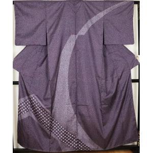 平和屋着物▽上質な小紋　単衣　霞丸文　蛍暈し　正絹　逸品　DAAV5200az 平和屋着物□上質な小紋 舞花文 蛍暈し 正絹 逸品 DABD6054du : 平和屋