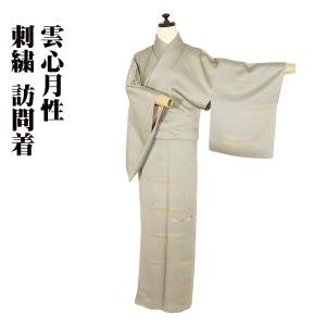 仕立て付き 刺繍訪問着 胡蝶蘭 新品 未仕立品 総刺繍 h-978 : 京都