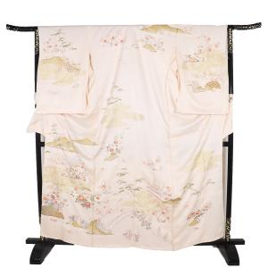 袋帯 訪問着 未仕立て 金 引箔 鏡文 童人 絹 六通柄 京都西陣織 308