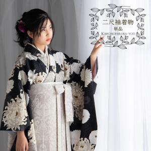 袴 着物 重ね衿 3点セット ラフィネモカ 二尺袖 袴4サイズ S M L LL