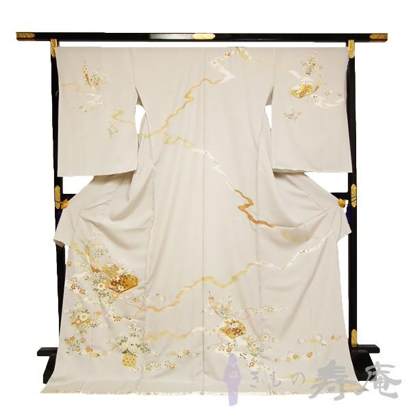 着物 訪問着 反物 オーダーメイド グレー 薄紫 古典模様 特選創作京友禅 悠久の風 本糸目 文箱文...