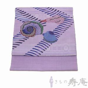 帯 九寸名古屋帯 藤娘きぬたや 染め帯 総絞り帯 花模様 のし柄 花