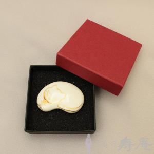 帯留め 猫 白 清水焼 三分紐用 陶器 伝統工...の詳細画像3